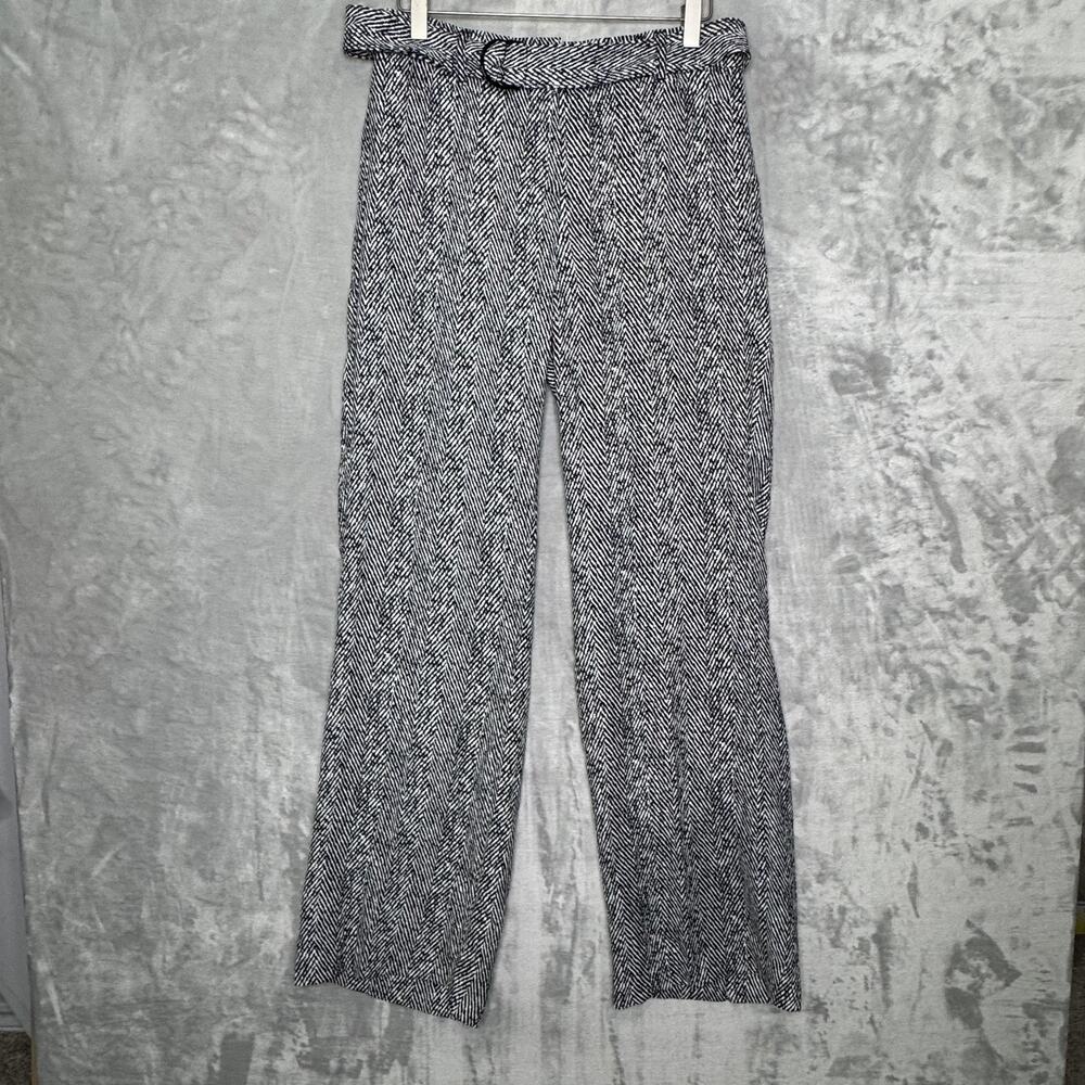 White House Black Market Pants Womens 2R Black Crema Wide Leg Languid Trouser
